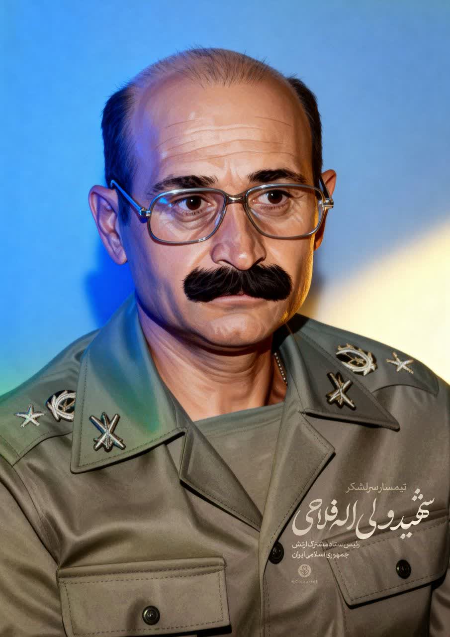 تصویرسازی چهره شهید ولی الله فلاحی